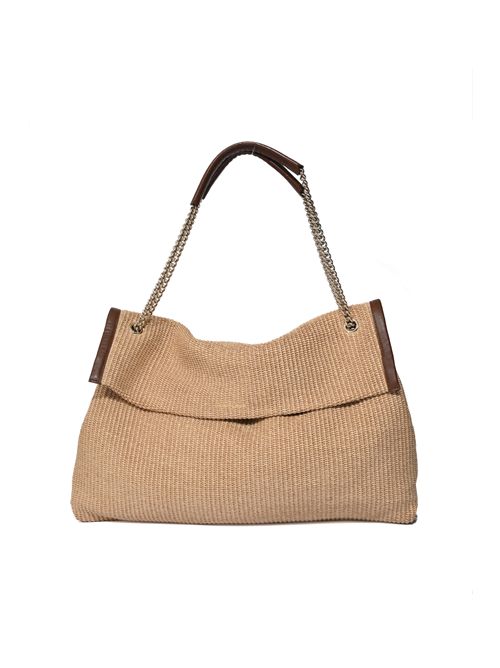Borsa Venus Zanzibar Large a spalla in tessuto e pelle ORCIANI | B02211 ZNZBIS
